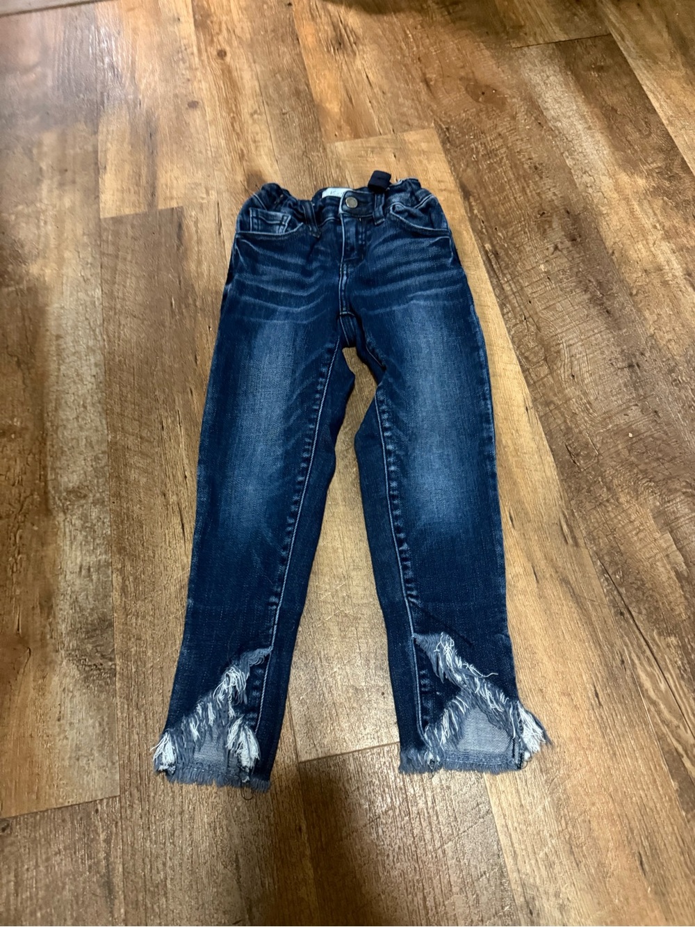 KanCan Dark Blue Frayed Hem Kids Jeans